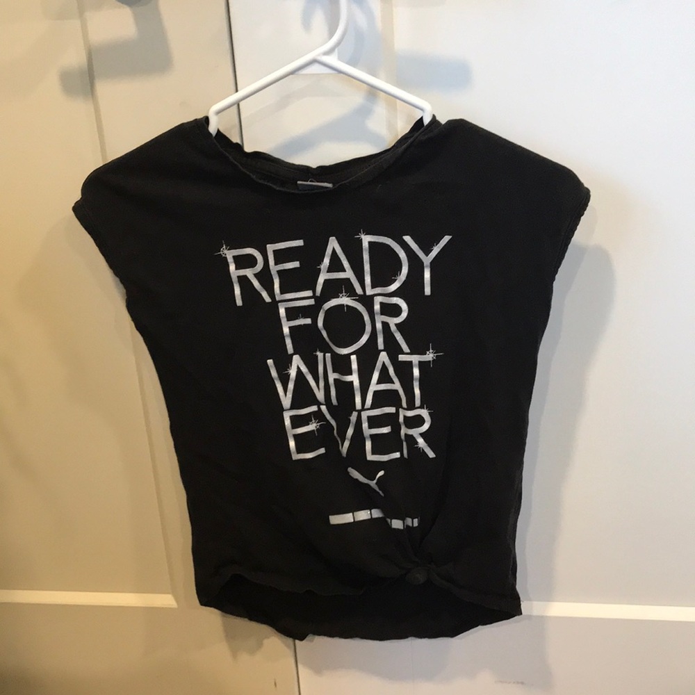 Black kids puma shirt